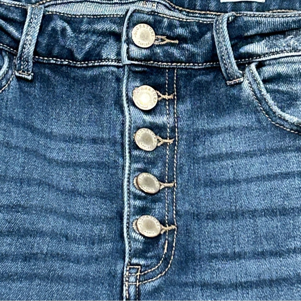 KanCan High Rise Skinny Frayed Raw Hem Denim Button Fly Ankle Jeans Women’s 29 - Picture 6 of 16